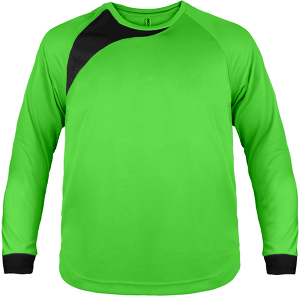 Maillot de Gardien Enfant - Polyester, Bord-côte Poignets - PA471 Fluorescent Green / Black