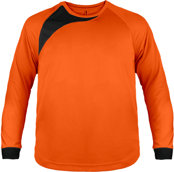 Maillot de Gardien Enfant - Polyester, Bord-côte Poignets - PA471 Fluorescent Orange / Black