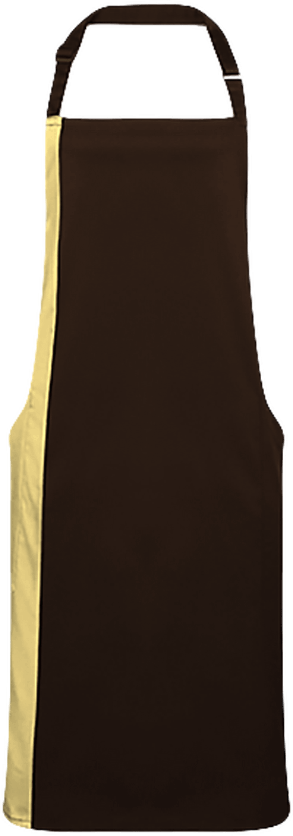 Bicolor Long Apron Brown / Natural