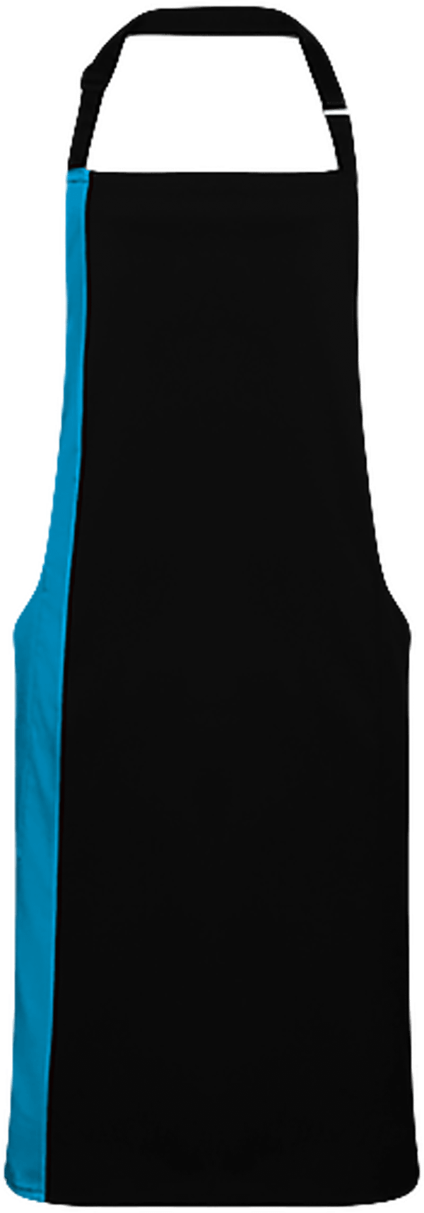 Bicolor Long Apron Black / Turquoise