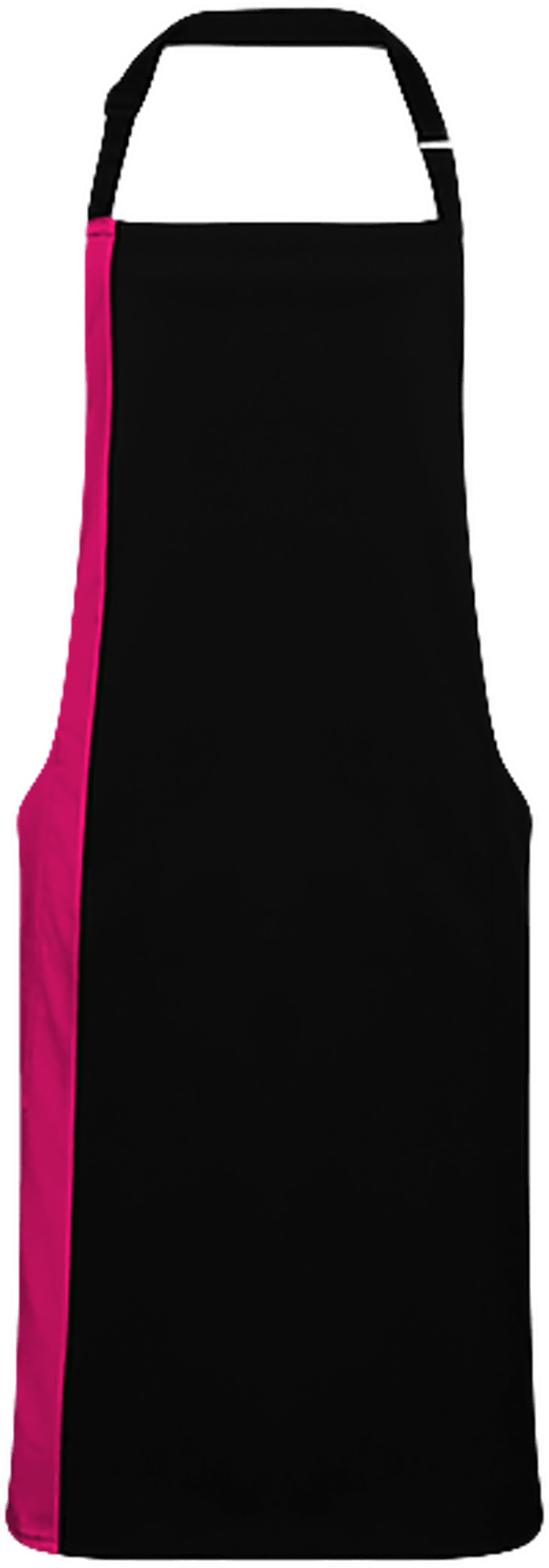 Bicolor Long Apron Black / Hot Pink