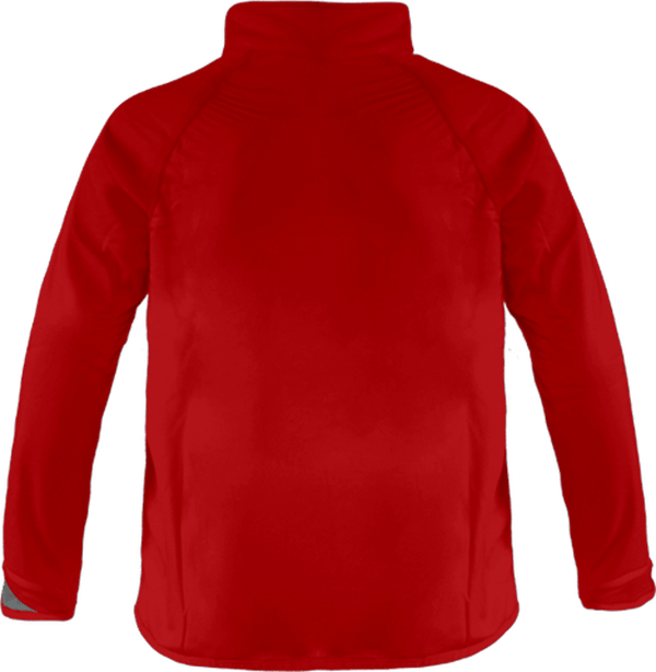 04n40 sweat entrainement tricolore 3 4 zippe enfant dos Sporty Red / Black / Storm Grey