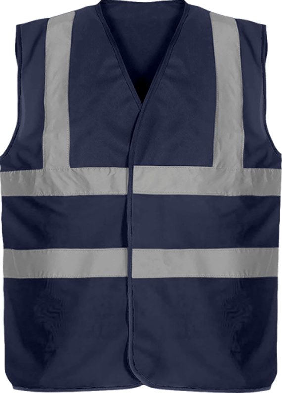 Customizable Two-Tone Safety Vest Navy