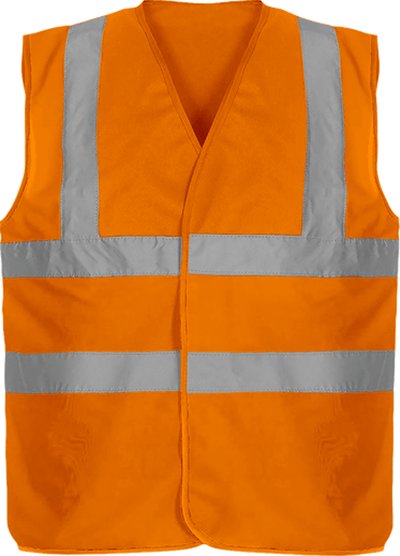 Security Vest two-tone 4 strips | Tunetoo Orange