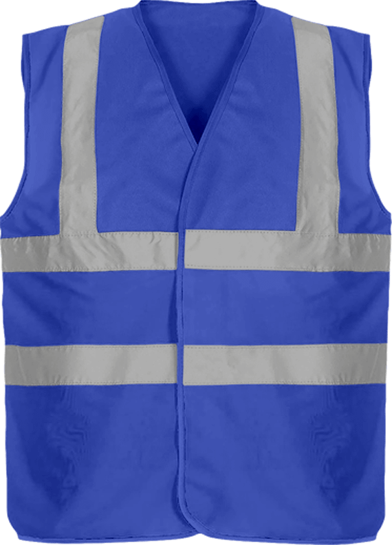 Customizable Two-Tone Safety Vest Royal Blue