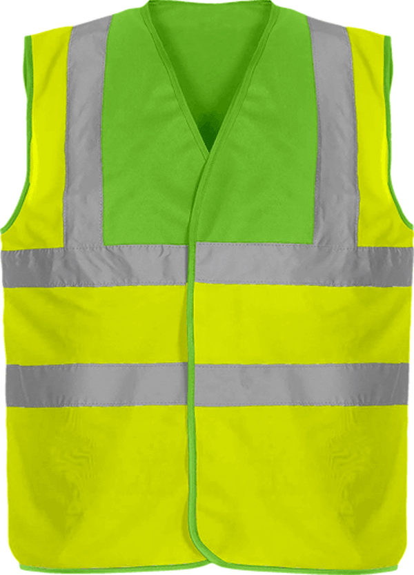 Gilet De Sécurité Bicolore À Personnaliser Lime Yoke / Yellow