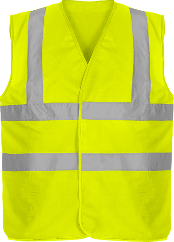Security Vest two-tone 4 strips | Tunetoo Purple Yoke / Yellow