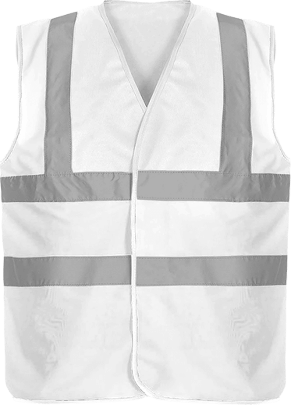 Security Vest two-tone 4 strips | Tunetoo White