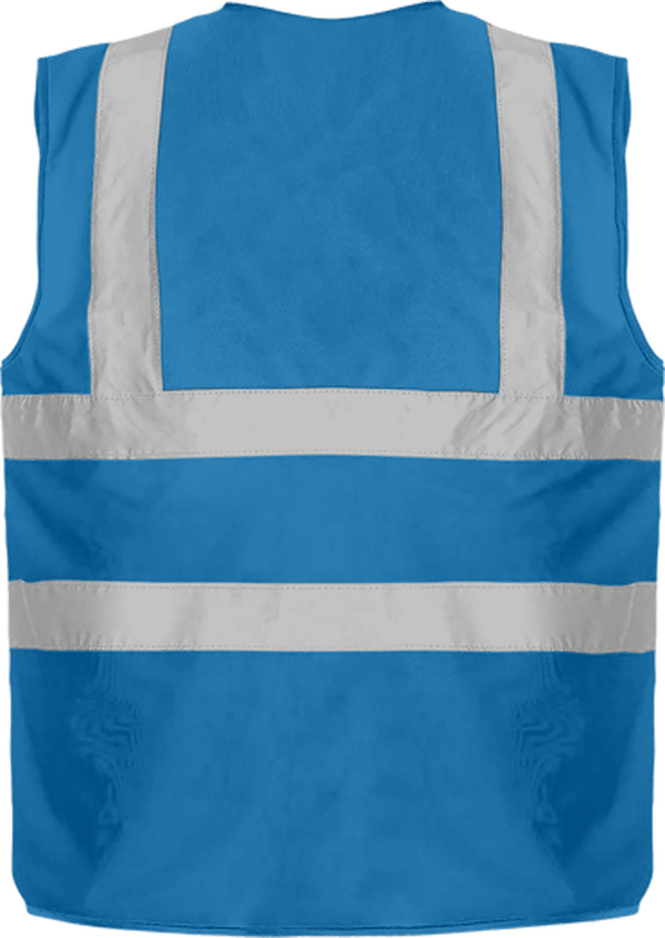 15b10 gilet de securite 4 bandes bicolore jaune navy dos Sapphire