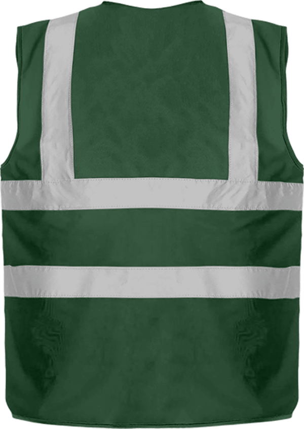 15b10 gilet de securite 4 bandes bicolore jaune navy dos Paramedic Green