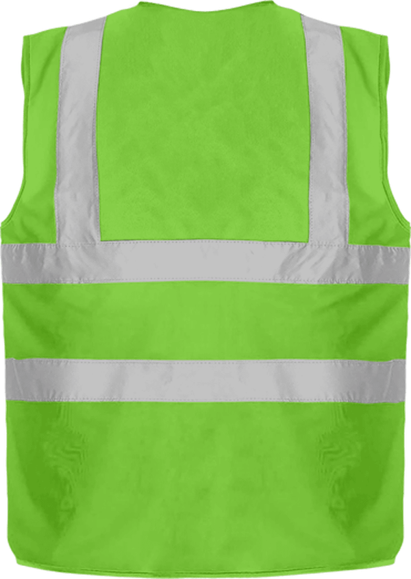 15b10 gilet de securite 4 bandes bicolore jaune navy dos Lime