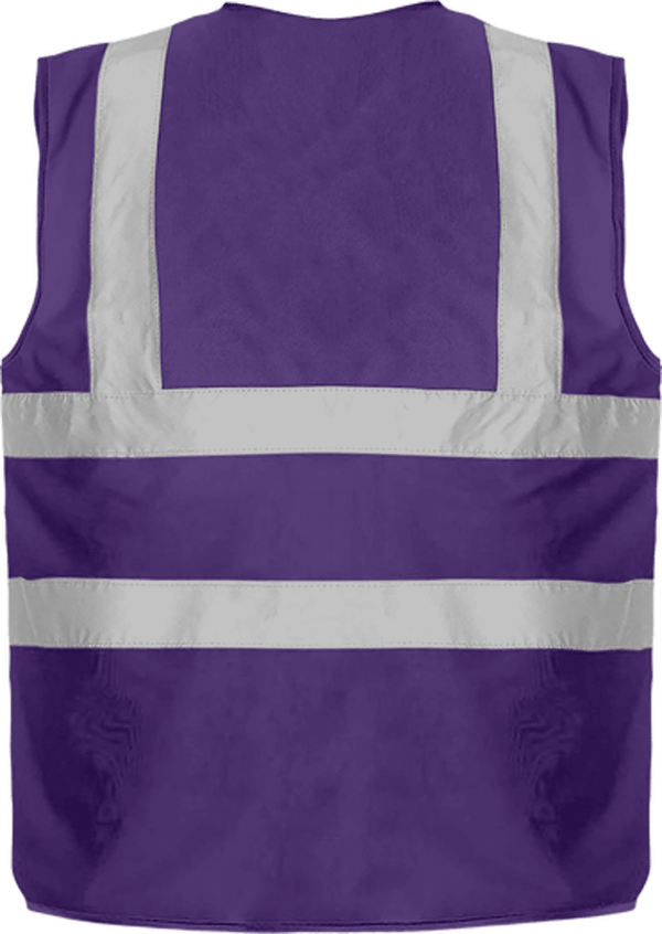 15b10 gilet de securite 4 bandes bicolore jaune navy dos Purple