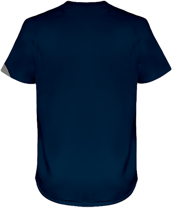 04e05 tee shirt sport manches courtes tricolore dos Sporty Navy / White / Storm Grey