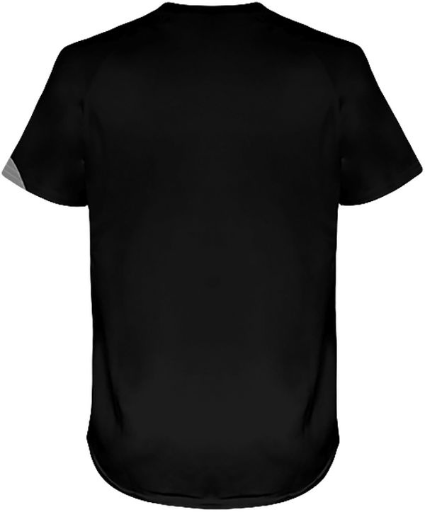 04e05 tee shirt sport manches courtes tricolore dos Black / White / Storm Grey