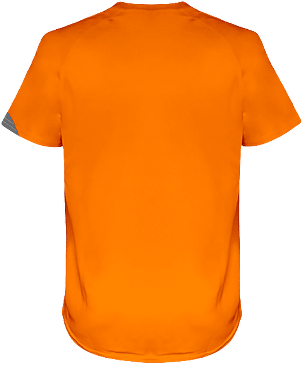 04e05 tee shirt sport manches courtes tricolore dos Orange / Black / Storm Grey