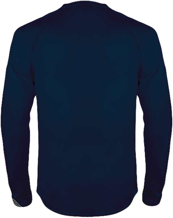 04e06 tee shirt sport manches longues tricolore dos Sporty Navy / White / Storm Grey