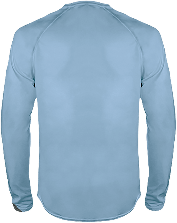 04e06 tee shirt sport manches longues tricolore dos Sky Blue / White / Storm Grey