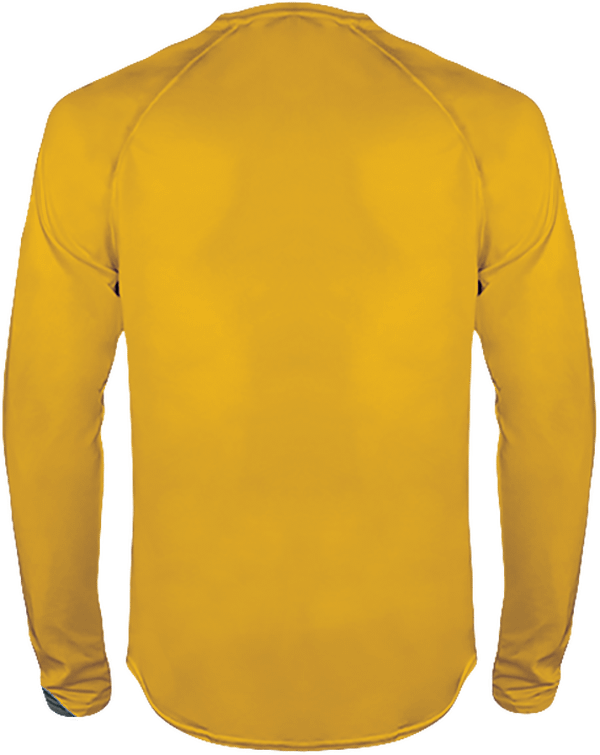 04e06 tee shirt sport manches longues tricolore dos Sporty Yellow / Black / Storm Grey
