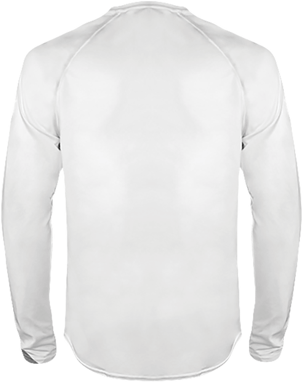 04e06 tee shirt sport manches longues tricolore dos White / Sporty Royal Blue / Storm Grey