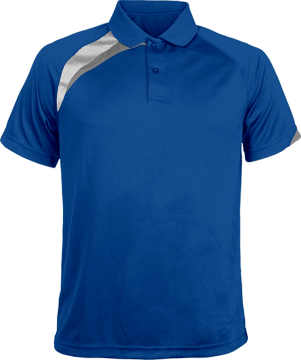 Polo Sport Tricolore Homme À Personnaliser  Sporty Royal Blue / White / Storm Grey