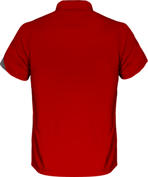 07f10 polo sport tricolore homme dos Sporty Red / Black / Storm Grey