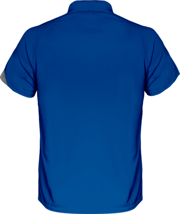 07f10 polo sport tricolore homme dos Sporty Royal Blue / White / Storm Grey