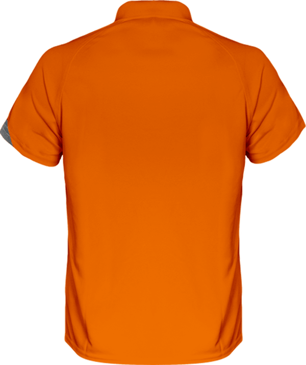07f10 polo sport tricolore homme dos Orange / Black / Storm Grey