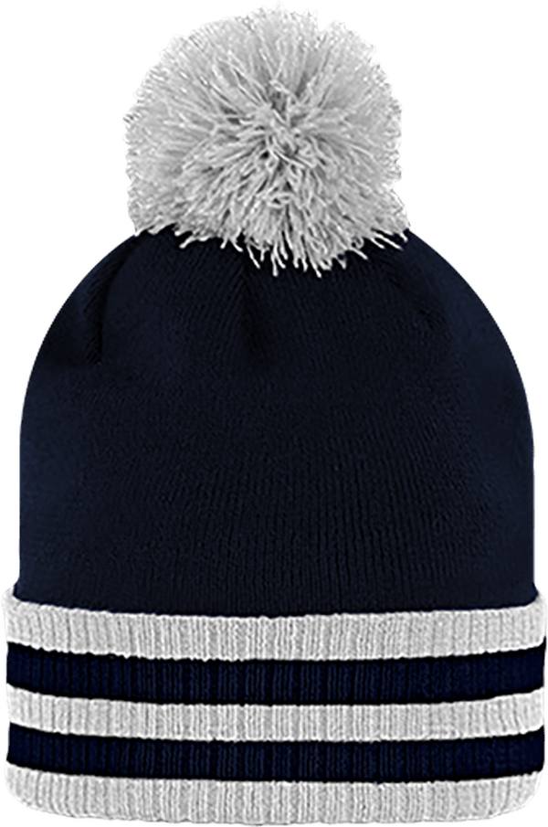 09p23 bonnet pompon a revers bicolore plexus French Navy / White