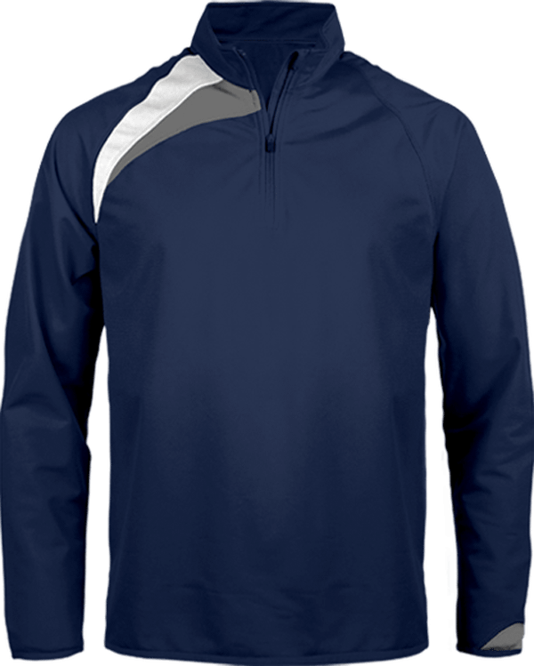 Sweat Zippé D’Entrainement À Personnaliser Sporty Navy / White / Storm Grey