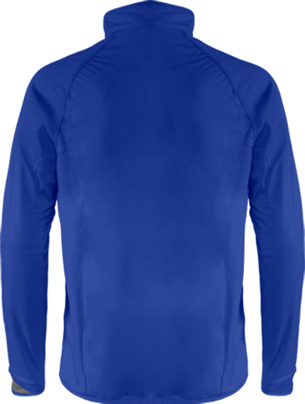 04e60 sweat entrainement tricolore 3 4 zippe dos Sporty Royal Blue / Black / Storm Grey