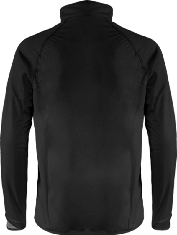 04e60 sweat entrainement tricolore 3 4 zippe dos Black / White / Storm Grey