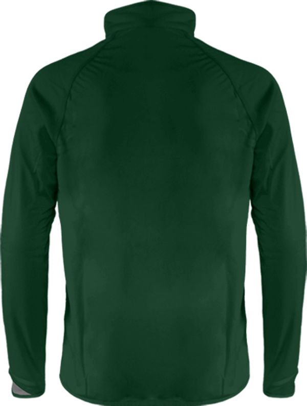 04e60 sweat entrainement tricolore 3 4 zippe dos Dark Green / Black / Storm Grey