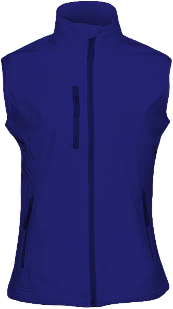 Customizable Women's Sleeveless Softshell Jacket Navy