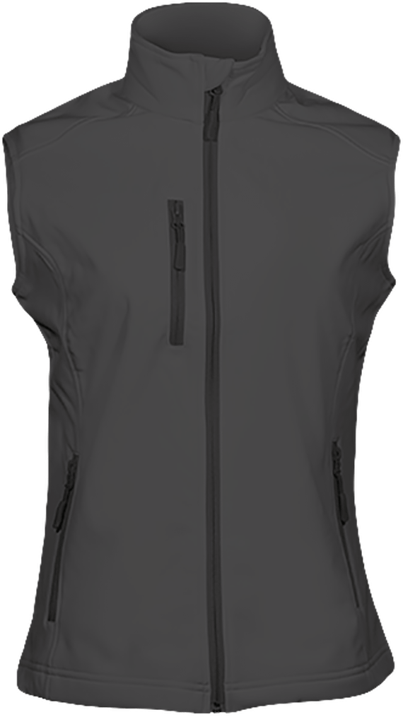 Customizable Women's Sleeveless Softshell Jacket Titanium