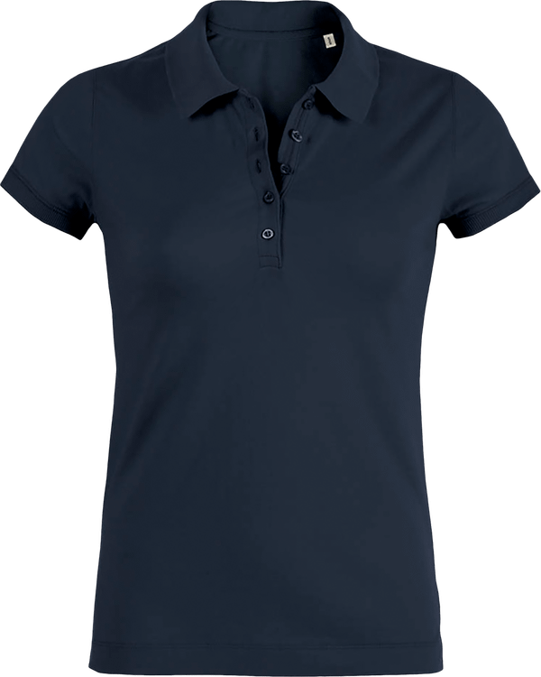 07j polo femme manches courtes bio plexus Navy