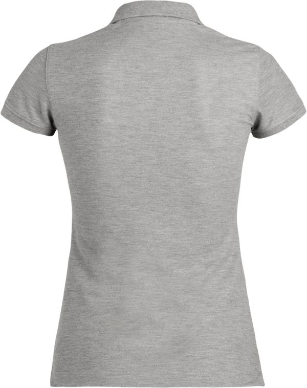 07j polo femme manches courtes bio dos Heather Grey