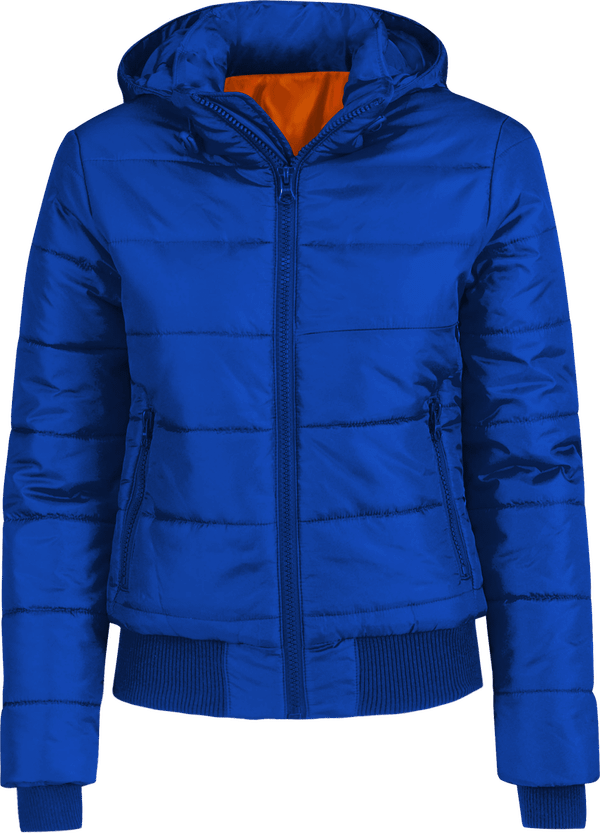 Doudoune Femme Personnaliser À Votre Image ! Royal Blue / Neon Orange Lining