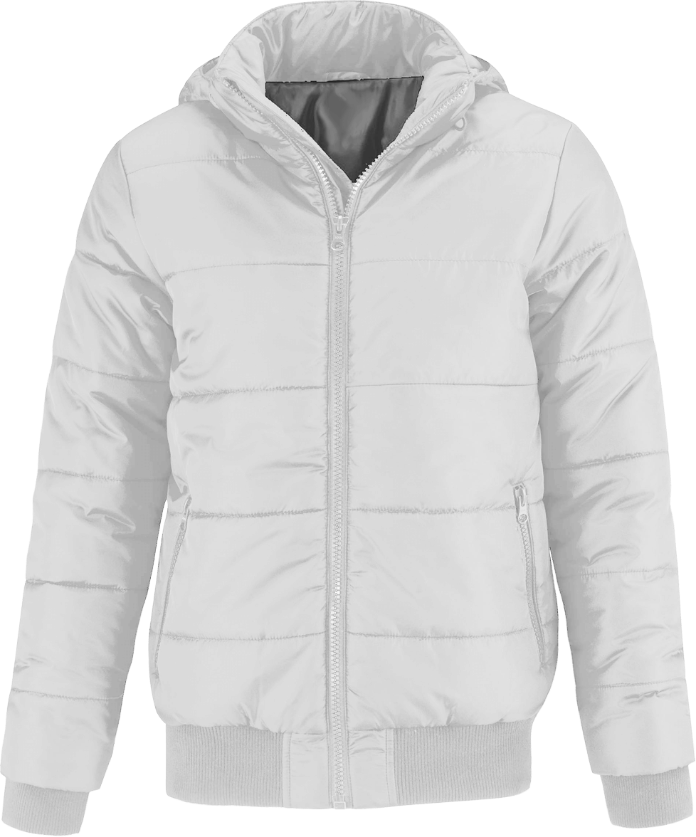 Customizable Men's Down Jacket White / Warm Grey Lining