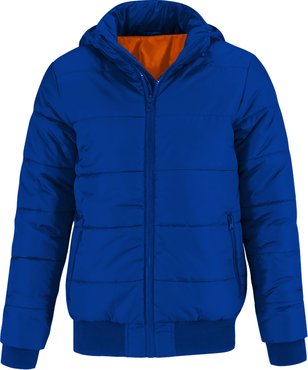 Doudoune Homme Personnalisable Royal Blue / Neon Orange Lining