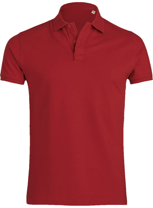 07d polo homme manches courtes bio plexus Red