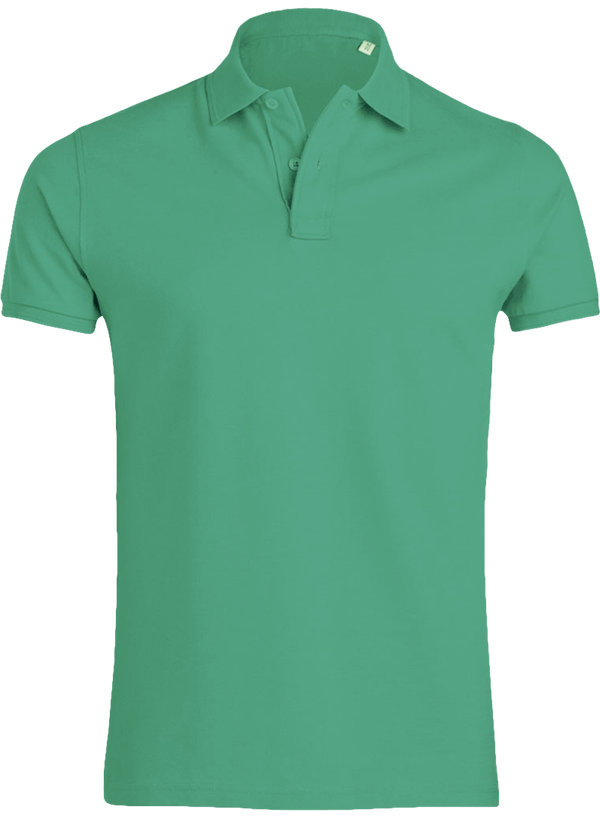 07d polo homme manches courtes bio plexus Vivid Green