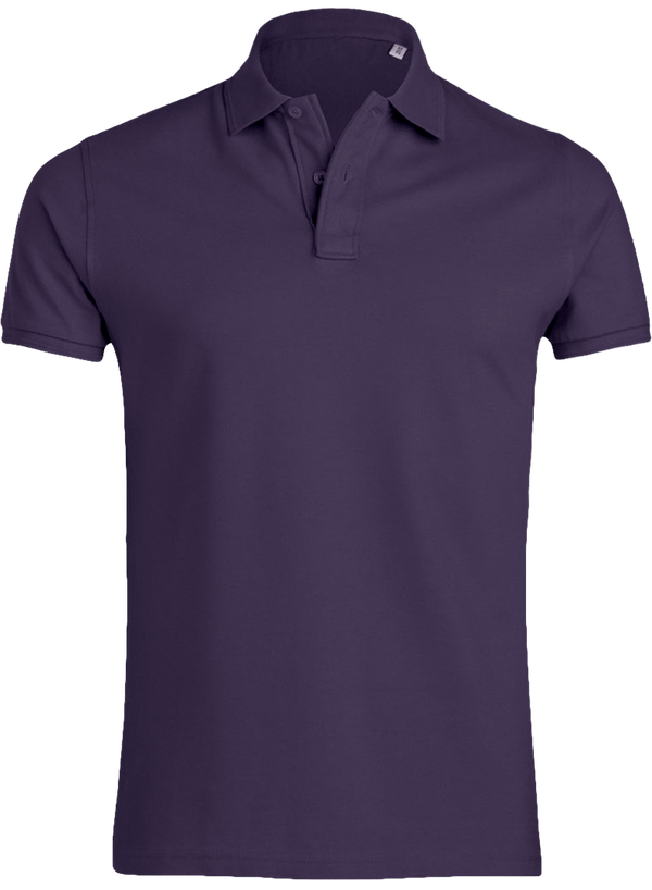 07d polo homme manches courtes bio plexus Plum