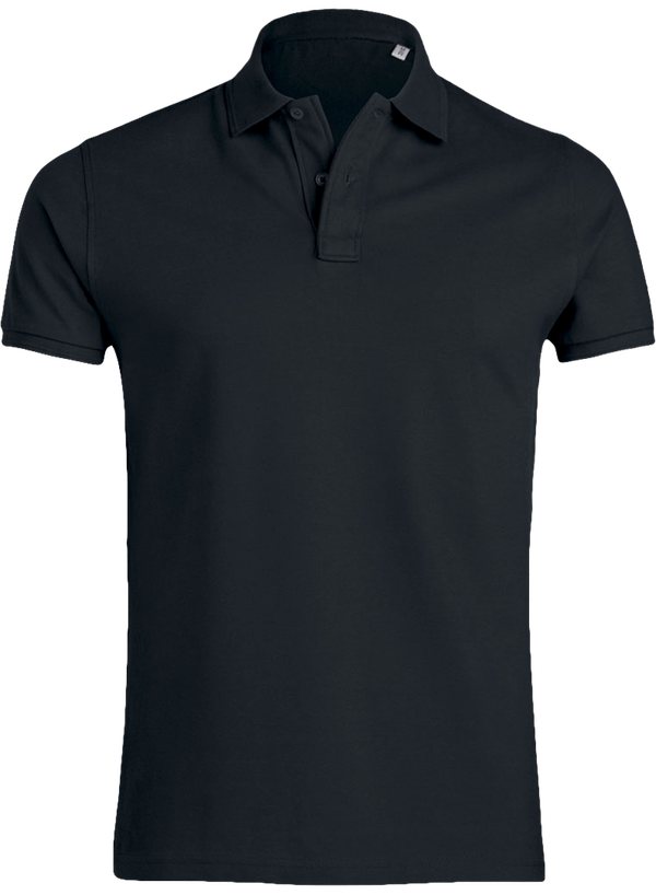 07d polo homme manches courtes bio plexus Black