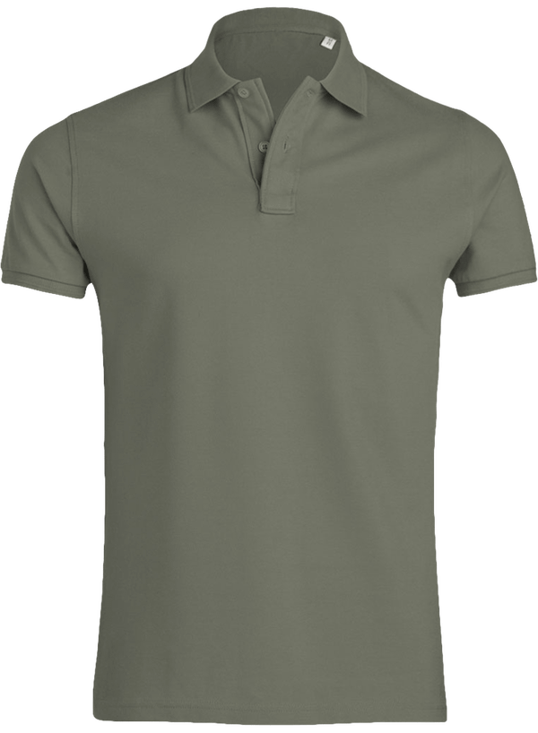 07d polo homme manches courtes bio plexus Light Khaki