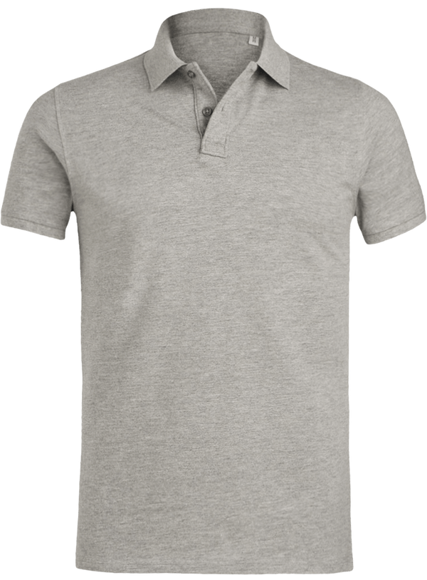 07d polo homme manches courtes bio plexus Heather Grey