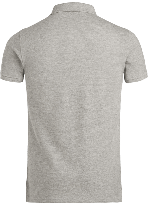 07d polo homme manches courtes bio dos Heather Grey