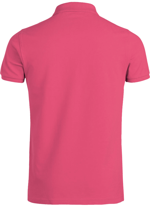 07d polo homme manches courtes bio dos Camelia Pink