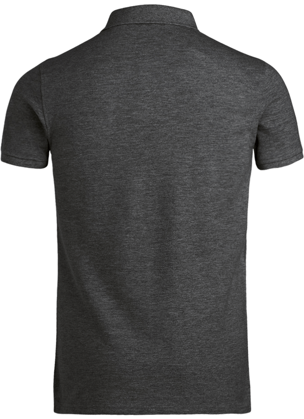 07d polo homme manches courtes bio dos Dark Heather Grey