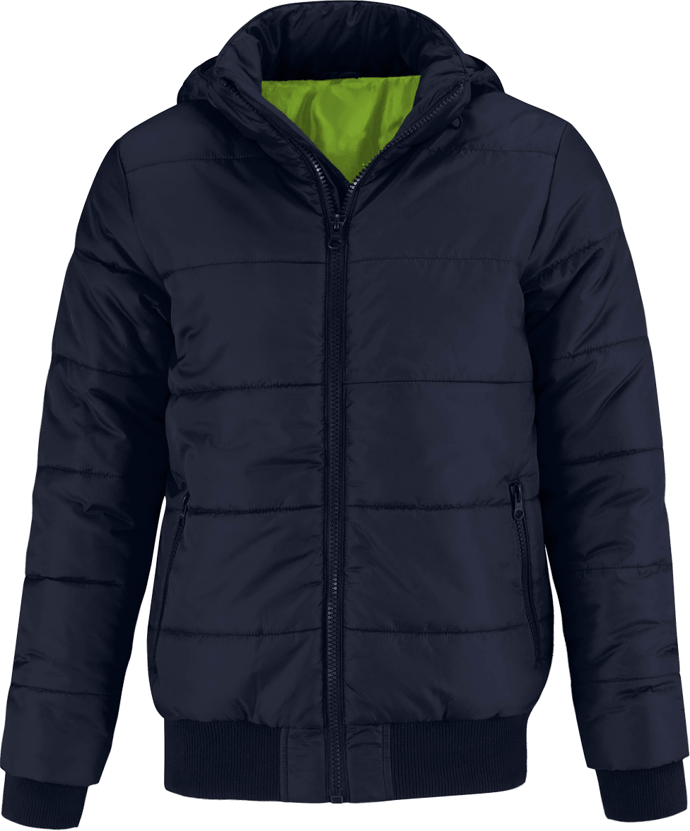 Customizable Men's Jacket Navy / Neon Green Lining