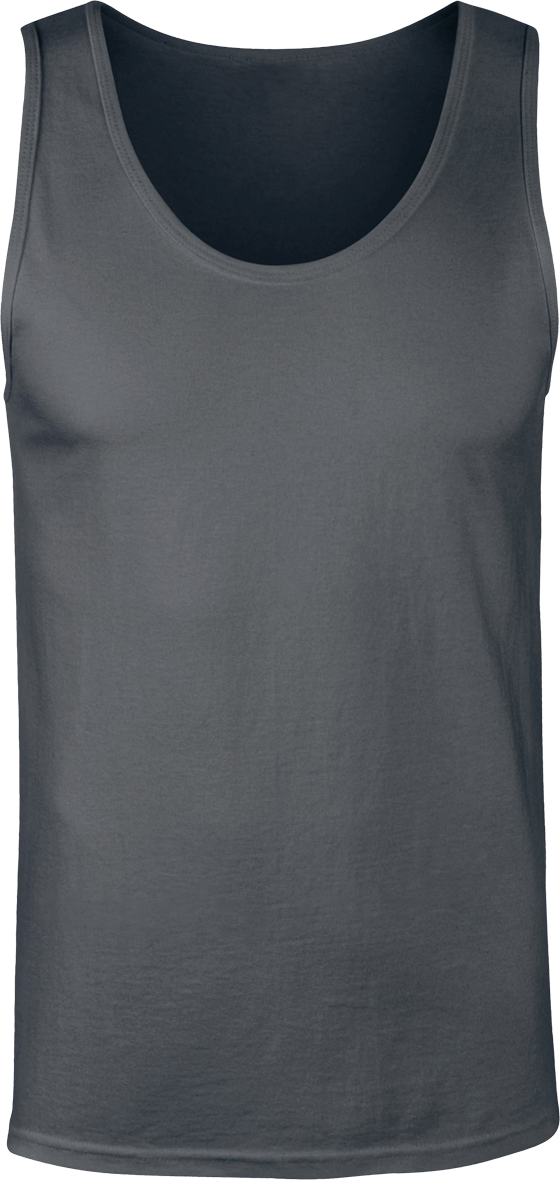 Sleeveless Top Men softstyle | Tunetoo Charcoal